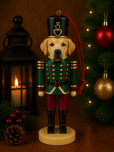 [35358-20] Labrador, yellow Soldier ornament