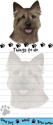 [400-9] Cairn Terrier Notepads, Magnetic Tall Die-Cut
