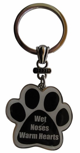 [KC-210] Wet Noses Warm Heart Keychains, paw shaped
