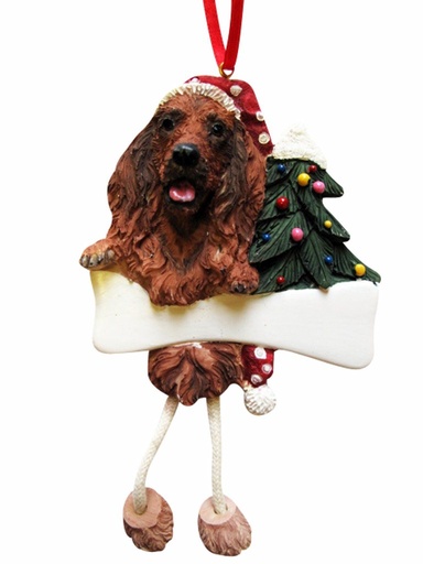 [35356-84] Irish Setter, Dangling Dog Ornament