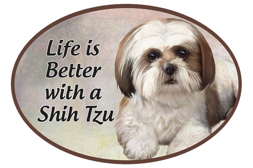[1001-87] Shih Tzu car magnets, oval
