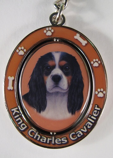 [KC-19] King Charles Cavalier, tri-color Keychain