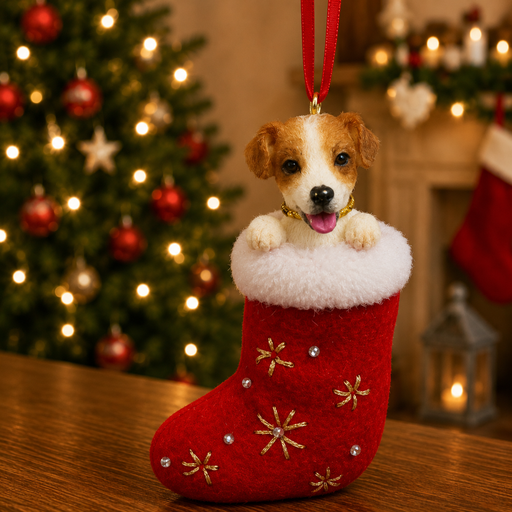 [ORN221-17] Santa's Little Pals, Jack Russell ornament
