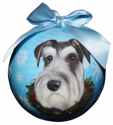 [CBO-105] Schnauzer, uncropped  Ornaments, Christmas Ball
