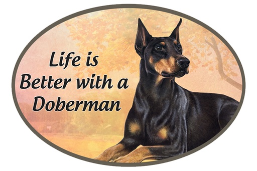[1001-101] Doberman car magnets, oval