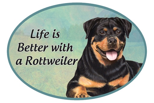 [1001-33] Rottweiler car magnets, oval