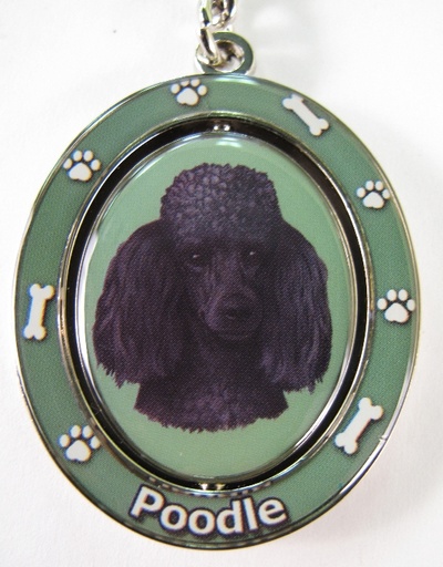[KC-29] Poodle, black Keychain