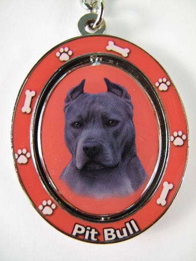 [KC-26b] Pit Bull Blue, Keychain