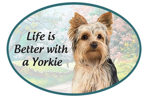 [1001-46] Yorkie car magnets, oval