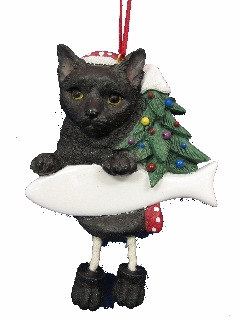 [35359-5] Black Cat Dangling Leg Ornament