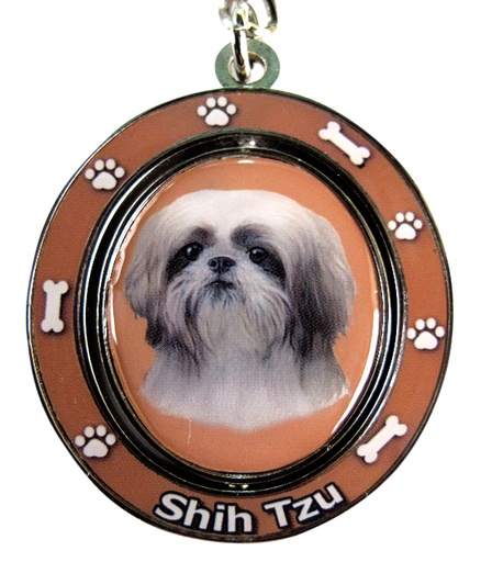 [KC-87] Shih tzu, tan and white puppy cut Keychain