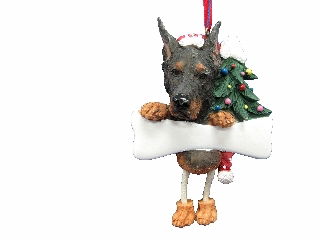 [35356-101] Doberman, Dangling Dog ornament