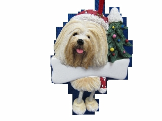 [35356-23] Lhasa Apso Dangling Dog Ornament