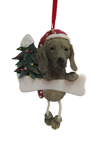 [35356-54] Weimaraner, Dangling Dog Ornament
