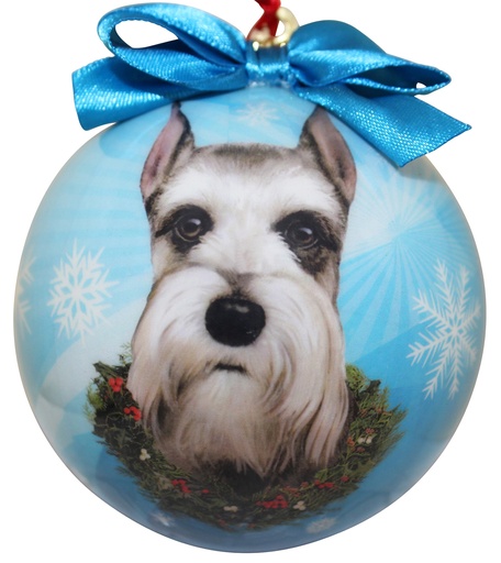 [CBO-34] Schnauzer, cropped  Ornaments, Christmas Ball