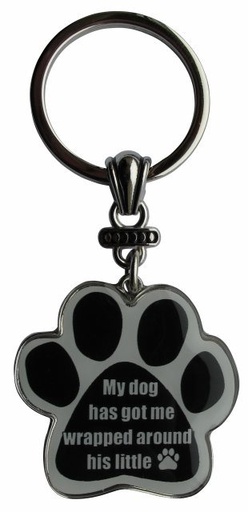 [KC-193] My dog has got me wrapped around his little (paw) Keychains, paw shaped
