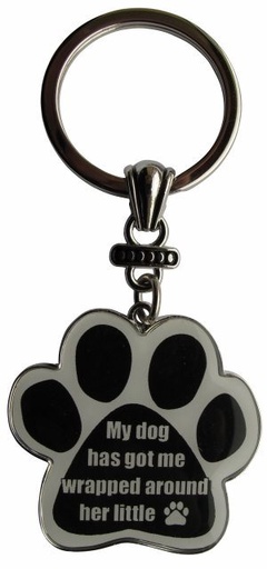 [KC-194] My dog has got me wrapped around her little (paw) Keychains, paw shaped