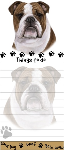 [400-8] Bulldog  Notepads, Magnetic Tall Die-Cut