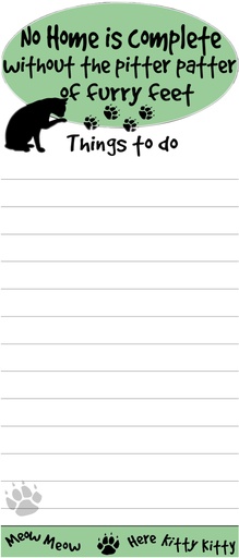 [401-202] No Home is complete without the pitter patter of furry feet Notepads, Magnetic Tall Die-Cut