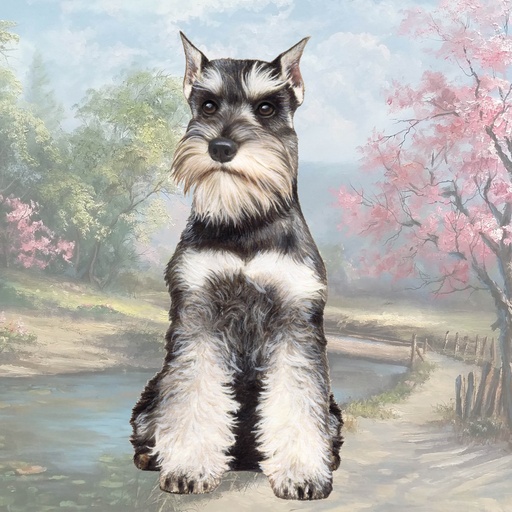 Schnauzer Coaster, square