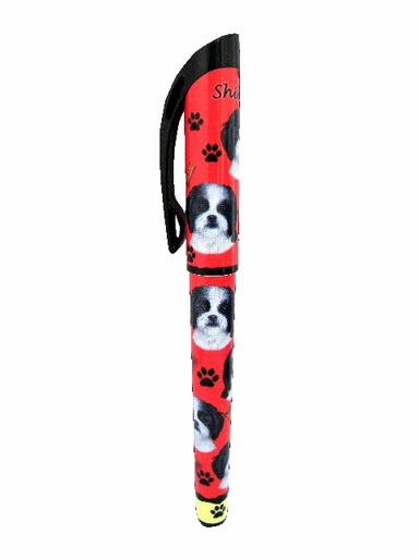 [DP-87b] Shih Tzu, black and white puppy cut  pen