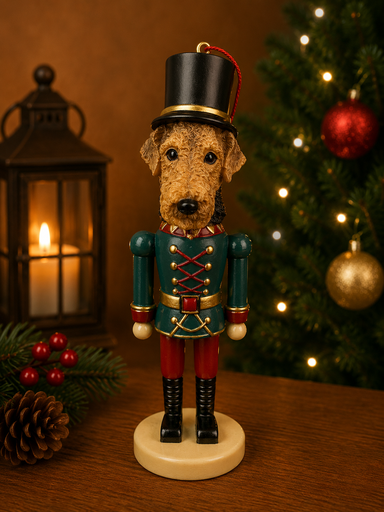 [35358-57] Airedale Terrier, Soldier Ornament
