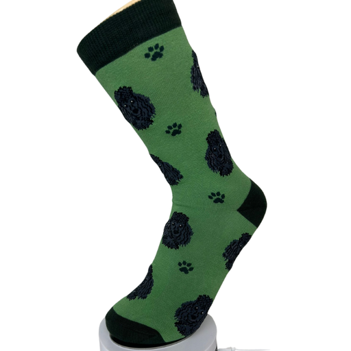 [800-29] Poodle, black Socks