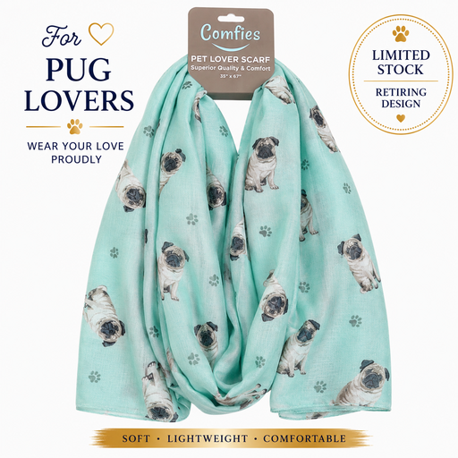[631-31] Pug, Pet Lover Scarf