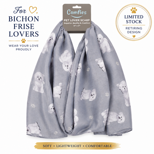 [631-4] Bichon Frise, Pet Lover Scarf
