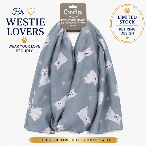 [631-45] Westie, Pet Lover Scarf