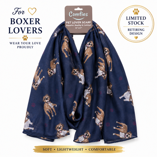 [631-6] Boxer, Pet Lover Scarf