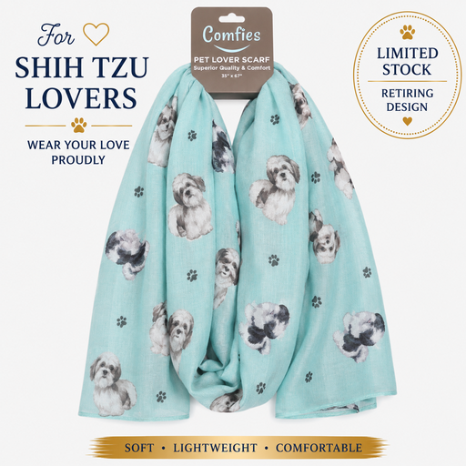 [631-87] Shih Tzu, tan, Pet Lover Scarf