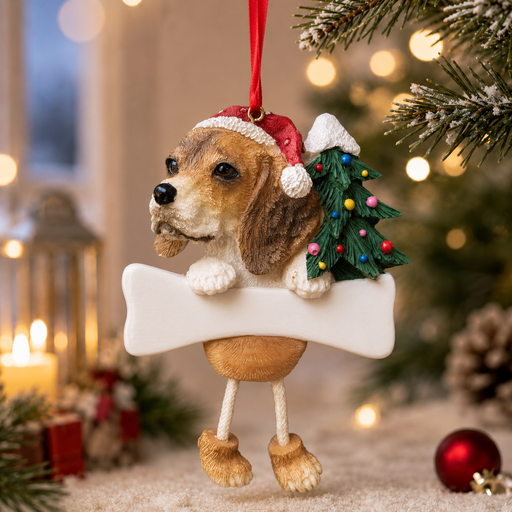 [35356-3] Beagle Dangling Dog Ornament