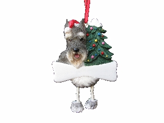 [35356-34] Schnauzer, cropped Dangling Dog Ornament