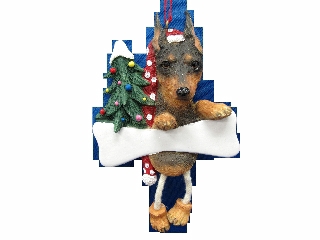 [35356-48] Miniature Pinscher, Dangling Dog Ornament