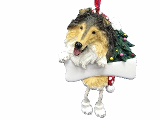 [35356-67] Collie, Dangling Dog Ornament
