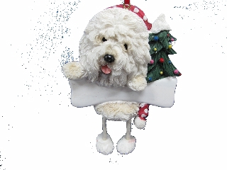 [35356-77] Old English Sheepdog, Dangling Dog Ornament