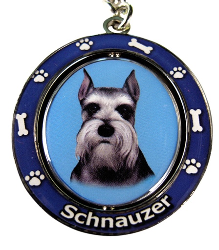 [KC-34] Schnauzer, cropped Keychain