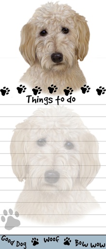 [400-134] Goldendoodle  Notepads, Magnetic Tall Die-Cut