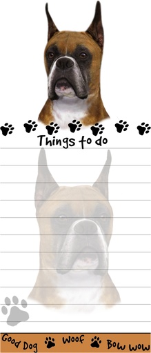 [400-7] Boxer, Cropped Notepads, Magnetic Tall Die-Cut