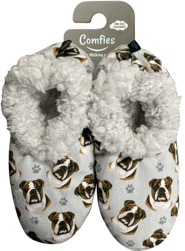 [281-8] Bulldog slippers, comfies