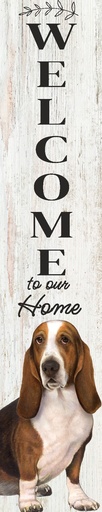 [520-2] Basset porch, welcome sign