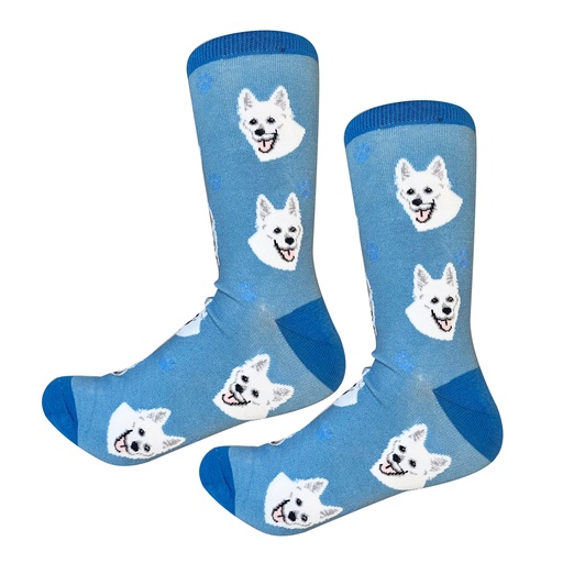 [800-75w] German Shepherd, white  Socks