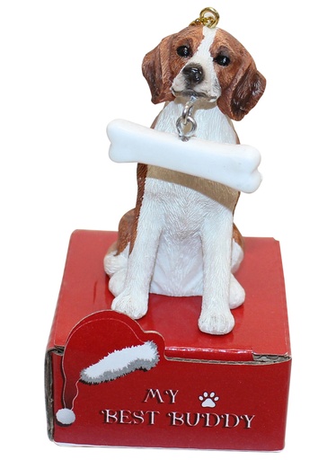 [900-3] Beagle  Ornament statue with bone