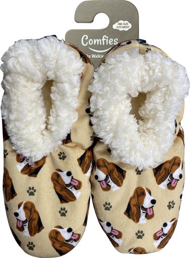 [281-2] Basset Hound  Slippers, comfies
