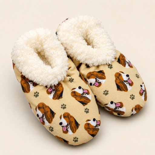 [281-2] Basset Hound  Slippers, comfies