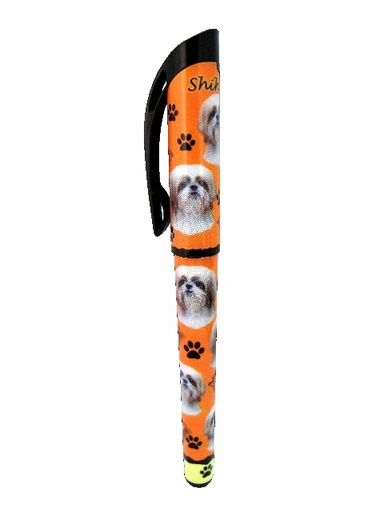 [DP-87] Shih Tzu, tan and white puppy cut  pen
