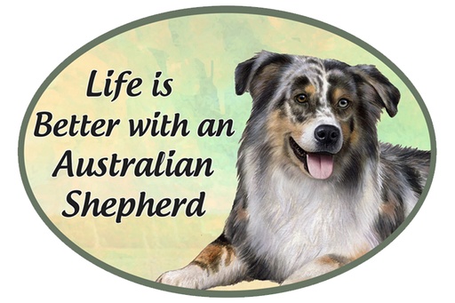 [1001-53] Australian Shepherd car magnets, oval