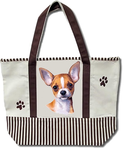 [68575-10] Chihuahua, Tan Tote Bag