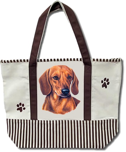 [68575-13] Dachshund, Red Tote Bag
